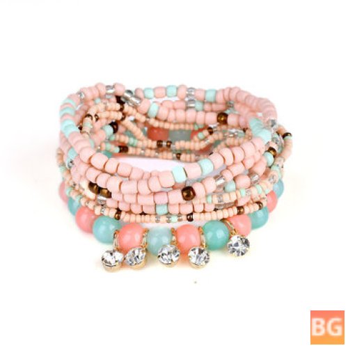 Women's Bracelet with Rhinestone Beads