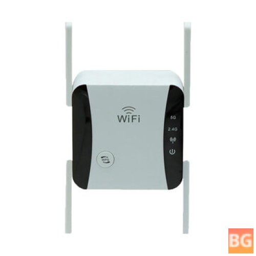 2.4GHz/5.8GHz Dual Band Wireless Router - WiFi Repeater - Quad Core CPU - 1200Mbps Strong Heat Dissipation Signal Amplifier - WiFi Repeater with Four High Gain Antennas