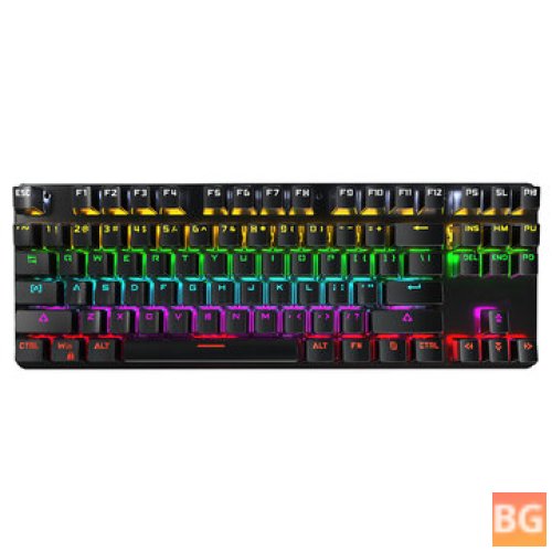 87-Key Mechanical Gaming Keyboard with Blue Switches and Keycap Puller