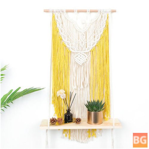 Woven Tapestry Shelf with Lace