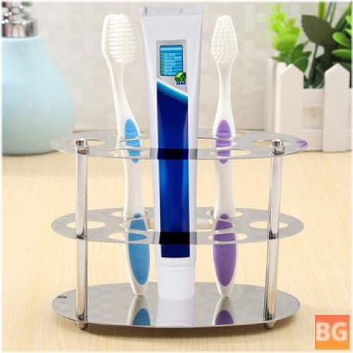 Toothpaste Holder with Wall Mount and Toothbrush Holder