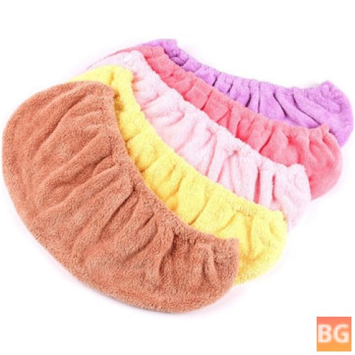 Coral Bath Towel with Quick Drying Hair Drying Cap - 53.8x38.8x8.8mm