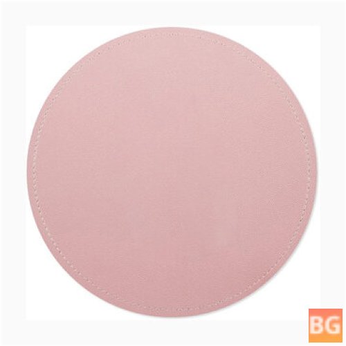 Round PU Leather Gaming Mouse Pad