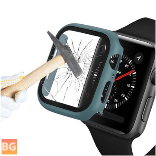 Shockproof PC + HD Clear Tempered Glass Watch Case Cover for Apple Watch 7