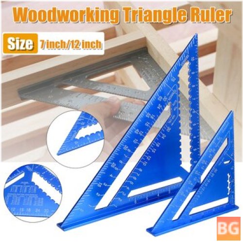 Aluminum Alloy Triangle Ruler - 7''/12