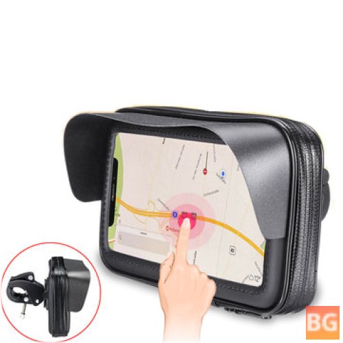 Sun Visor Waterproof Bike Bicycle Motorbike Handlebar Bag with Touch Screen Phone Holder for Smart Phone 6.3 Inch
