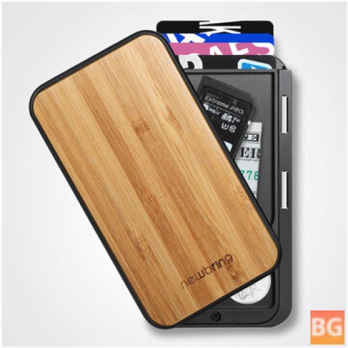 Wooden Credit Card Wallet with ID Holder and RFID Blocking