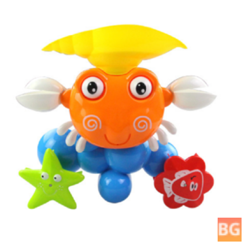 Baby Crab Windmills Bath Toy Faucet with Water Toy and Spray