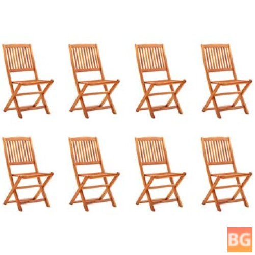 8-Piece Garden Chairs with Wood Frame