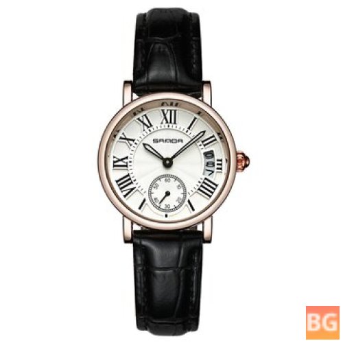 Women's Fashion Style Quartz Watch with Leather Band