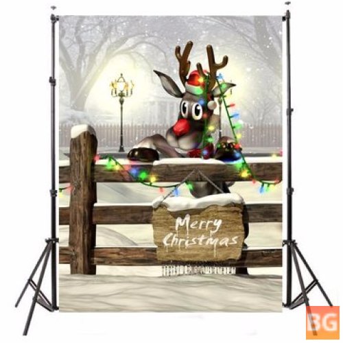 Christmas Deer Photo Backdrop