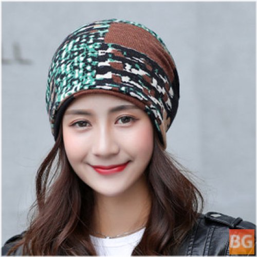 Printing Knit Cap for Women