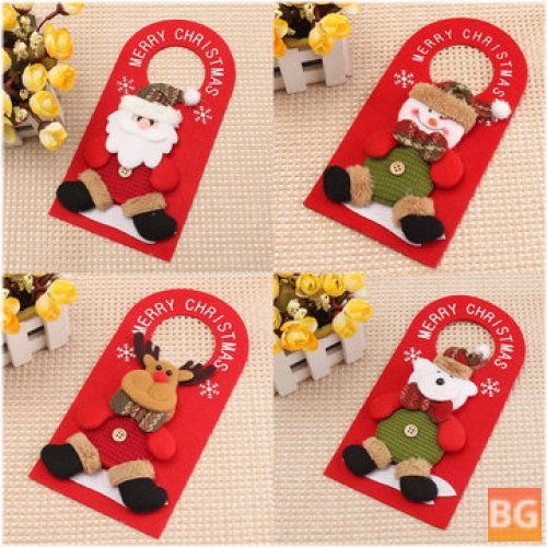 Elk Applique Style Christmas Decorating Santa Claus With Detailed Design Padded Hanger