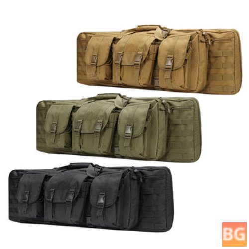 36-Inch Tactical Camouflage Fishing Tackle Camping Bag with Double Padded Backpack