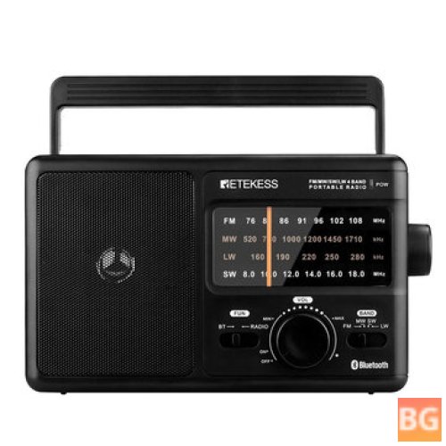 Retekes 4-Band Bluetooth Portable Radio with Clear Sound