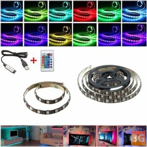 Waterproof RGB LED Strip Light with Remote for TV and PC Background Decoration