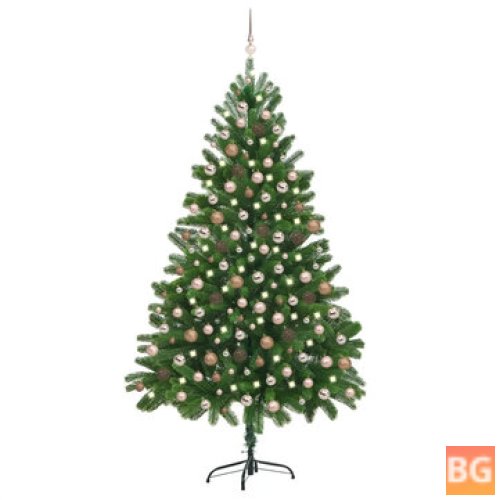 Xmas Tree with 300 LEDs, easy assembly - tree for home, office, party, holiday indoors or outdoors