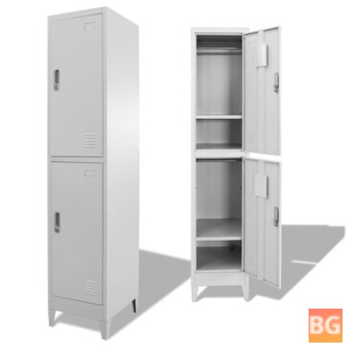 Locker Cabinet with 2 compartments - 15x17.7x70.9