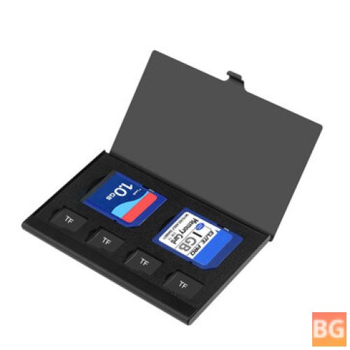 Rocketek Metal Portable TF Memory Card Storage Box - Card Adapter Organized Collection Case