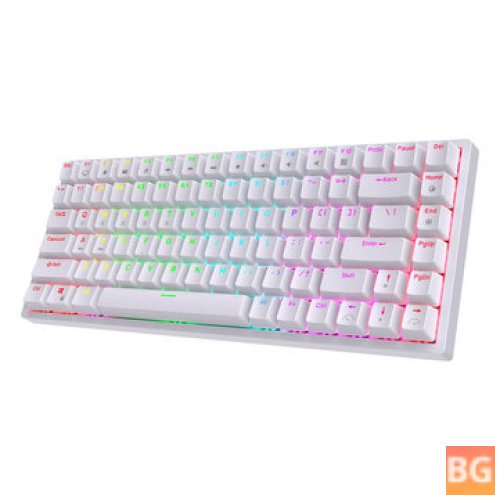 Mechanical Keyboard with 84 Keys, RGB Backlight, and Wireless Bluetooth 5.0