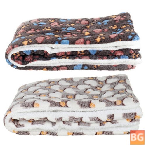 Warm Flannel Pet Blanket for Dogs and Cats