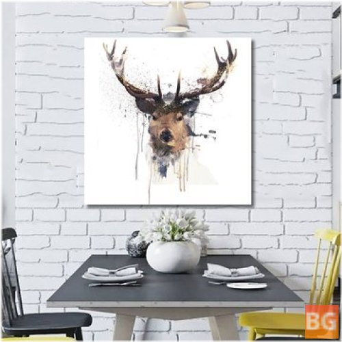 12'' Abstract Stag Deer Canvas Picture Printed Paintings Décor Framed / Unframed