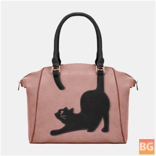 Large Capacity Cat Bag for Women - Faux Leather