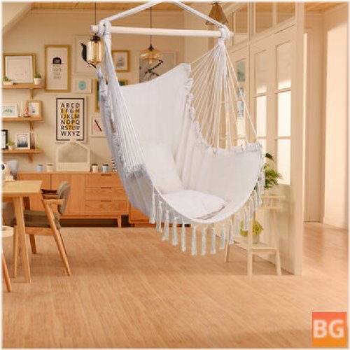 Portable Hammock Chair Swing with Pillow for Garden, Patio and Camping