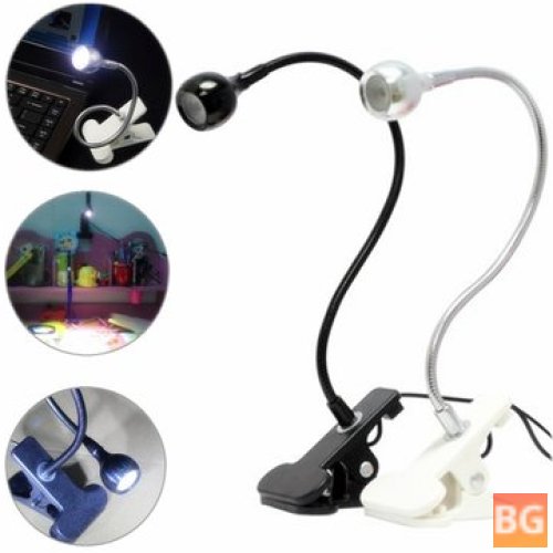 LED Desk Lamp with Clip-on Reading Light