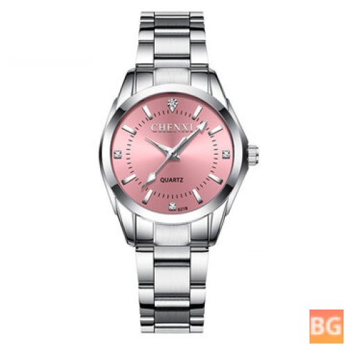 Stainless Steel Female Quartz Watch with Small Dial