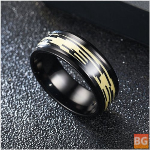 1PC 8mm Fine Gradient Stainless Steel Colorful Shell Ring