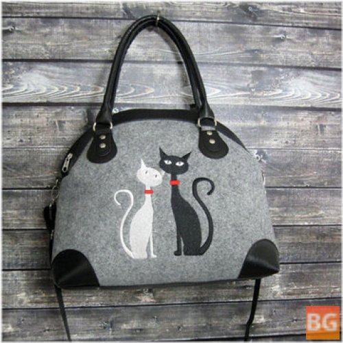 Women's Crossbody Bag - Cat Pattern Handbag