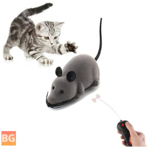 Remote Control Flocking Rat Toy for Pets
