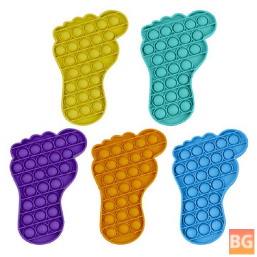 1pc Bubble Sensory Decompression Toy - Foot Shape Fidget Relieve Stress Soft Squeeze Funny Education Puzzle Gifts for Adults Kids