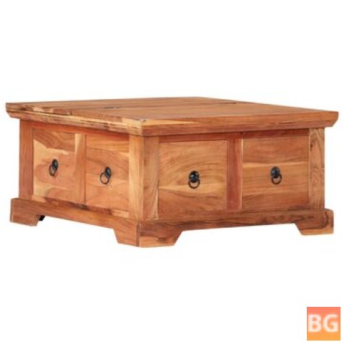 66x75x35 cm Solid Acacia Wood Coffee Table