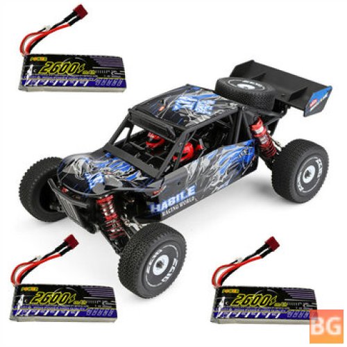 Wltoys RC Car - 1:12 Scale - Upgraded 7.4V 2600mAh 2.4G 4WD 55km/h Metal Chassis