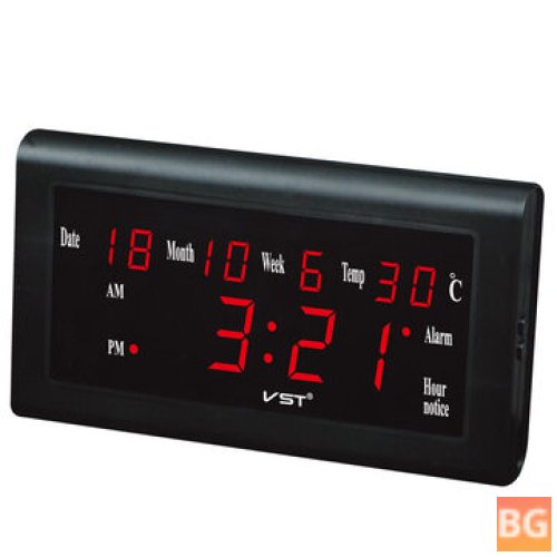 Desktop Clock with LCD Display and 12/24 Hours