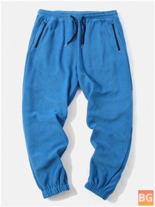 Solid color jogger pants for men
