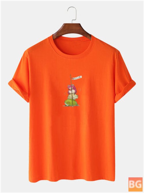 T-Shirts for Men - Cartoon Frog Graphic