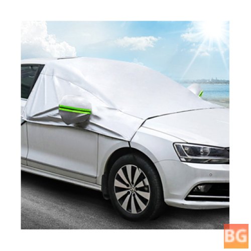Green Fluorescent Car Snow Cover with Silver Bag Packaging