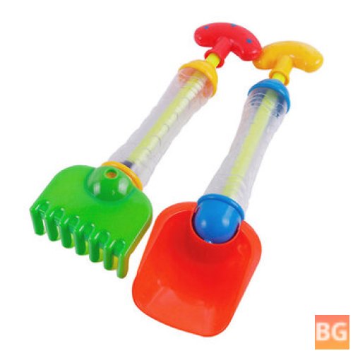Toys for Children - digging sand shovel, rake and water Sprayer