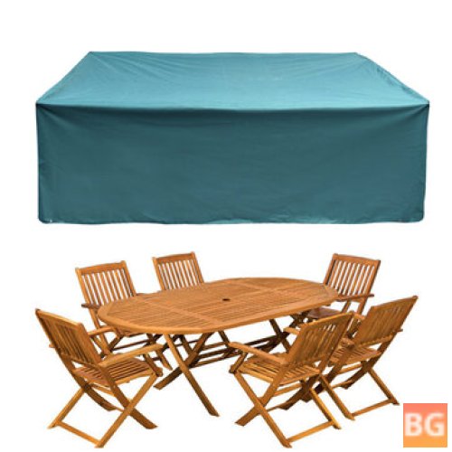 Outdoor Furniture Waterproof Cover with Umbrella and Sun Shield