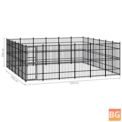 Outdoor Dog Kennel - 357.1 ft²