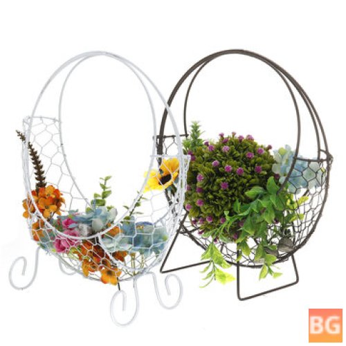 Wreath Stand with Flower Basket - 28CM