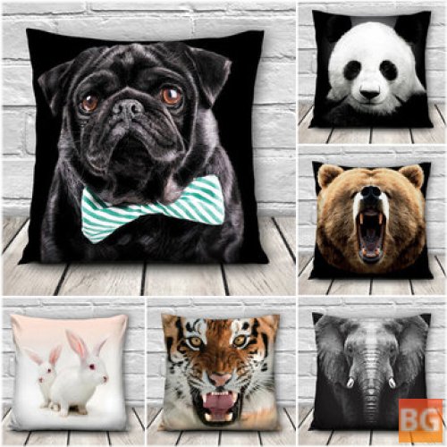 Animal Pattern Throw Pillow Case Sofa Office Car Cushion Cover