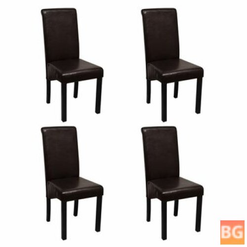 Artificial Leather Chairs - 4 Pcs