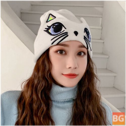 Cat Hat with Pattern - Women's