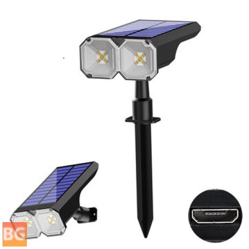 Solar Light with USB Charging Port for Garden or Lawn