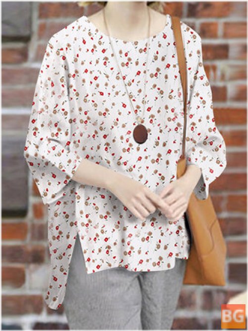 Casual Blouse with Floral Print