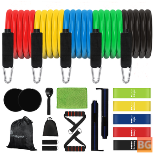 Fitness Resistance Band Set - 150lbs/meter